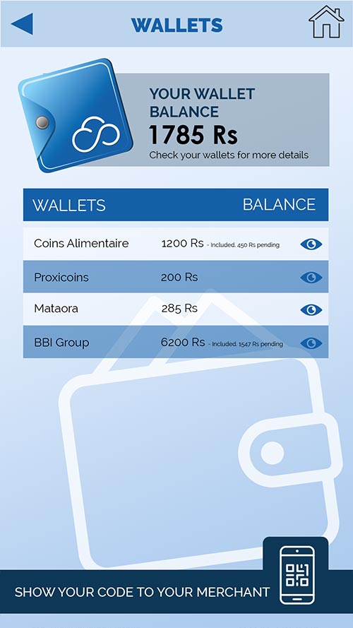 Informations du Wallets